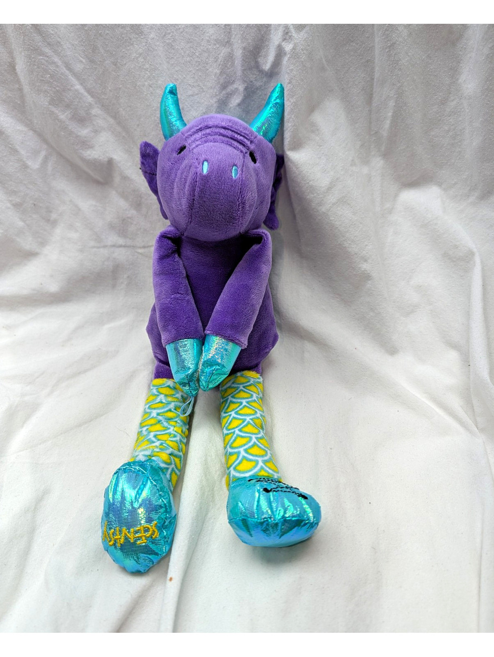 Scentsy Buddy Sidekick Dexter Dragon Plush Stuffed 14"Animal w/Hook & Loop Hands